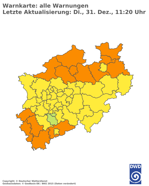 Aktuelle Wetterwarnungen für  Höxter